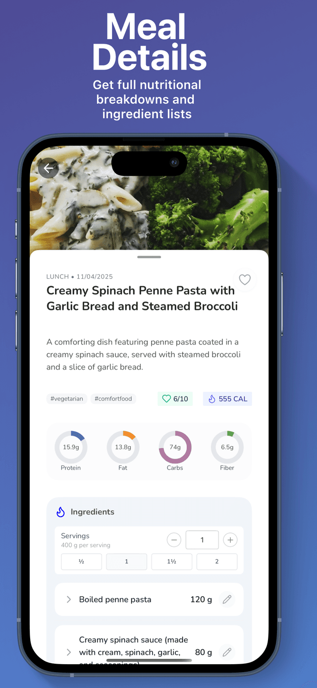 Analyze Detailed Meals
